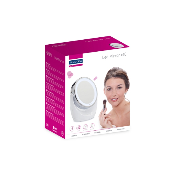 Kozmetično ogledalo Lanaform Led Mirror x 10