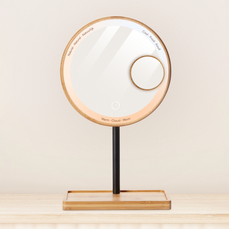 Kozmetično ogledalo Lanaform Bamboo Mirror