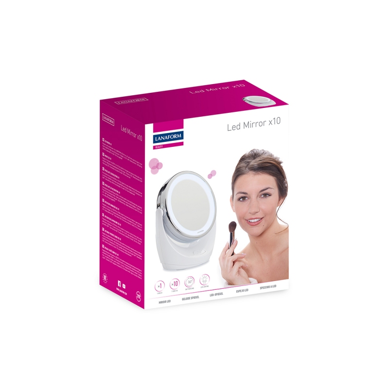 Kozmetično ogledalo Lanaform Led Mirror x 10